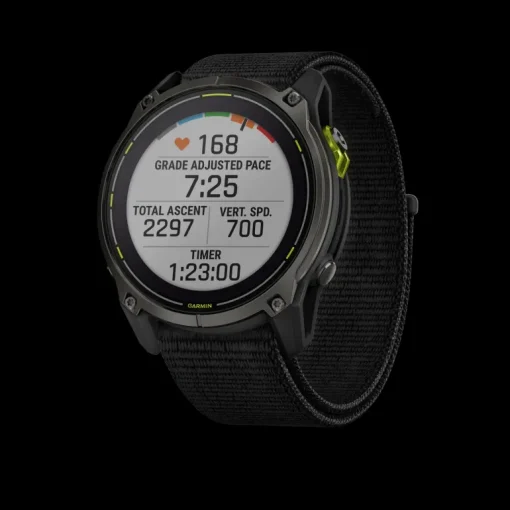 Enduro 3 – 51 mm, Solar, Sapphire, Carbon Gray DLC Ti, ultrafit Nylon Strap, smartklocka, unisex - Pulsklocka - Enduro 3 – 51 mm, Solar, Sapphire, Carbon Gray DLC Ti, ultrafit Nylon Strap, smartklocka, unisex