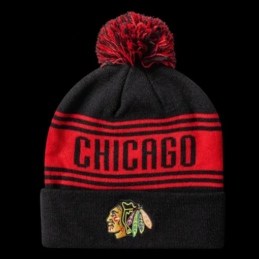 NHL Beanie Cuff W/Pom - 24/25, mössa, unisex - NHL-Produkter - NHL Beanie Cuff W/Pom - 24/25, mössa, unisex
