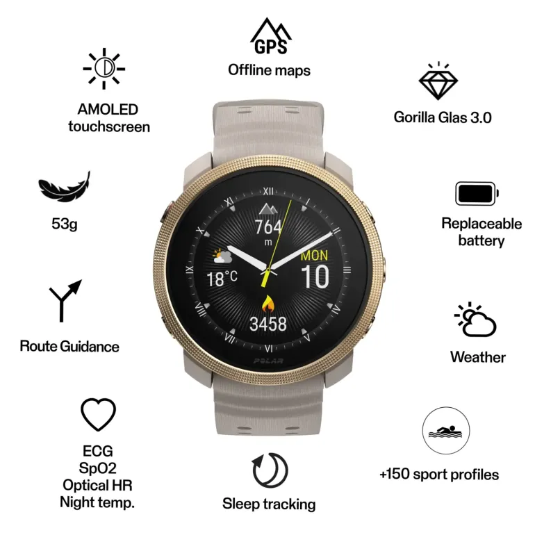 Polar Vantage M3 S-L, smartklocka - Pulsklocka - Polar Vantage M3 S-L, smartklocka