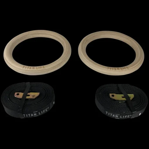 Titan Life - Wooden Gymrings, gymringar - Core-Träning - Titan Life - Wooden Gymrings, gymringar